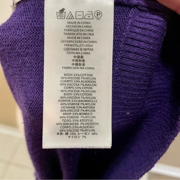 MICHAEL Michael Kors Purple Eyelet Sweater Large - Picture 6 of 8